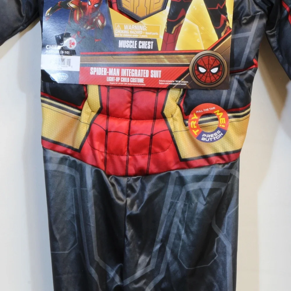 Marvel Spider-man Homecoming Muscle Chest Reflective Costume (Medium 8-10)